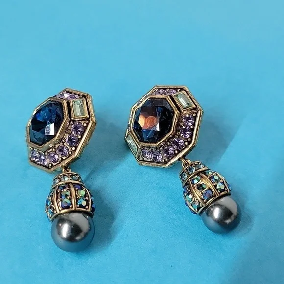 7 PIECE Heidi Daus Lavish Layers Crystal Accented Necklace Bracelet Ring Earring - Picture 13 of 16